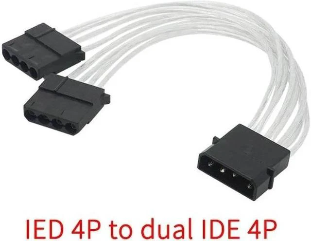 Main image of Sleeve Extension Power Supply Cable 24-pin A TX/EPS/8-pin PCI-E GPU/8pin CPU/6-pin PCIE/4Pin CPU Cable with Combs 18 AWG(IDE 4P to 2X 4P)