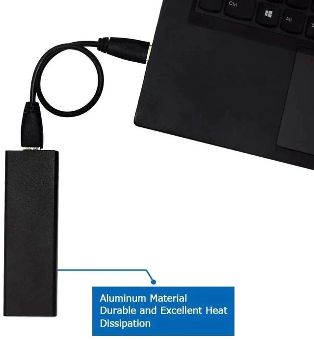 Alt view image 3 of 6 - PCIe SSD Enclosure for 2010 2011 MacBook Air, USB 3.0 External Reader for A1369 A1370 SSD Adapter with Case, Support Model MC503 MC504 MC965 MC966 MC505 MC506 MC968 MC969