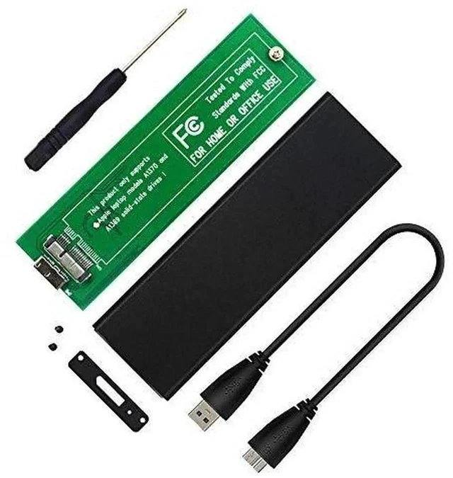 Alt view image 4 of 6 - PCIe SSD Enclosure for 2010 2011 MacBook Air, USB 3.0 External Reader for A1369 A1370 SSD Adapter with Case, Support Model MC503 MC504 MC965 MC966 MC505 MC506 MC968 MC969