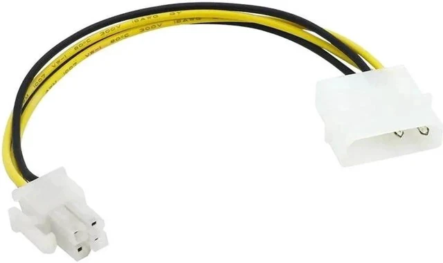 Alt view image 2 of 5 - SATA Power Cable for Motherboard ATX P4 to M-olex 4pin Power Cables 15CM