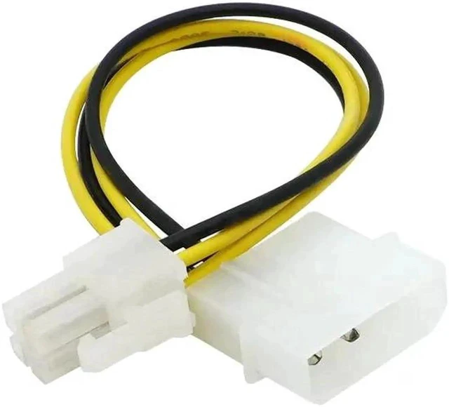 Alt view image 4 of 5 - SATA Power Cable for Motherboard ATX P4 to M-olex 4pin Power Cables 15CM