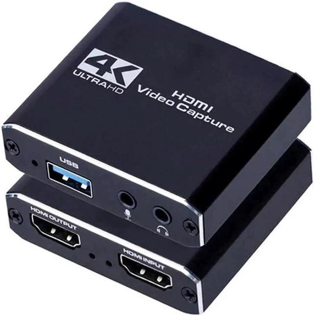 Main image of 4K HDMI-Compatible Video Capture Card Live Recording Box 4K USB 3.0 Video Card for Game Live Streaming for PS4 Computer Phones