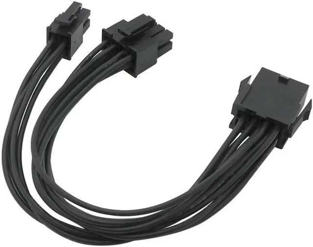 Alt view image 2 of 4 - CPU 8Pin To 8+4pin Power Supply Extension Cable Cord Lead Sleeve Black 20cm