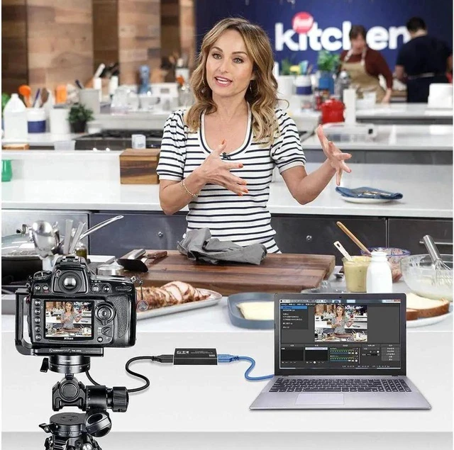Alt view image 6 of 6 - 4K Audio Video Capture Card,HD Video Capture,HDMI USB 3.0 Video Grabber Device, 4K 1080P 60FPS for Game Recording, Live Streaming Broadcasting with Mic & HDMI Loop-Out
