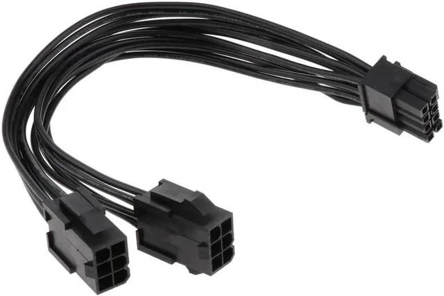 Main image of 20cm 18AWG PCI-E Double 6 Pin to 8 Pin Graphics Card Modular Power Cable