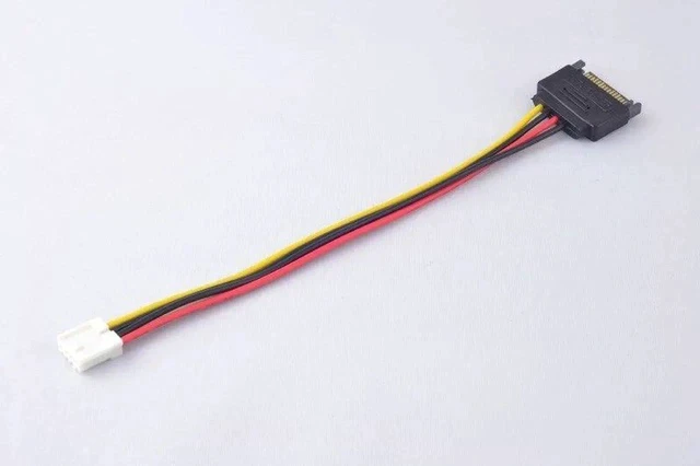 Alt view image 4 of 5 - SATA 15pin Male to Small 4pin Female Power Cable Convert Line 20cm