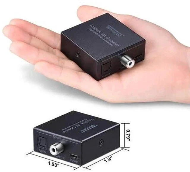Alt view image 2 of 7 - Optical to Coax, Optical SPDIF Toslink to Coaxial and Coaxial to Optical SPDIF Toslink Bi-Directional Swtich Digital Audio Converter Splitter Adapter
