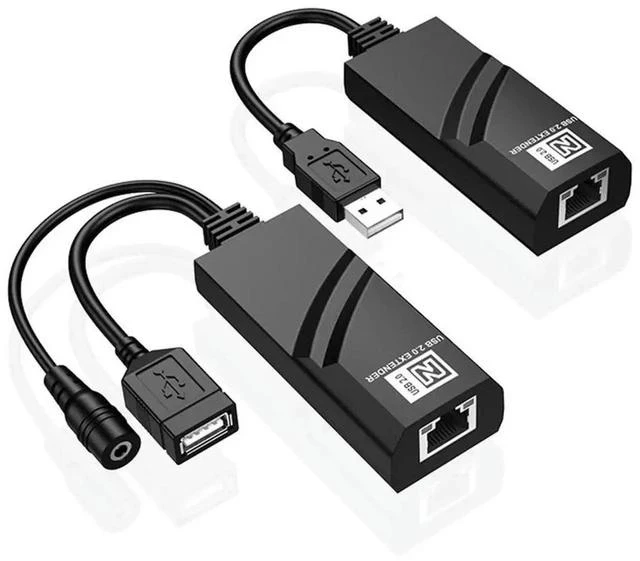 Main image of USB 2.0 Extender over Cat5 Cat5E Cat6 Ethernet Cable Transfer Up to 100M RJ45 Receiver with DC5V/2A Power Adaptor (EU)-AB01