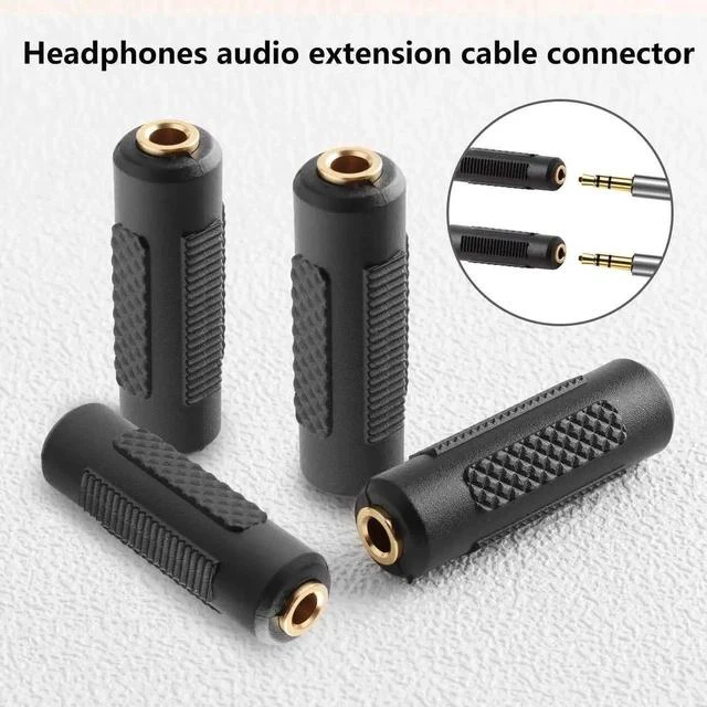 Alt view image 3 of 7 - 3.5mm Stereo Jack to 3.5mm Stereo Jack Adapter Connectors Stereo Coupler Female to Female Gold Plated (Pack of 10)