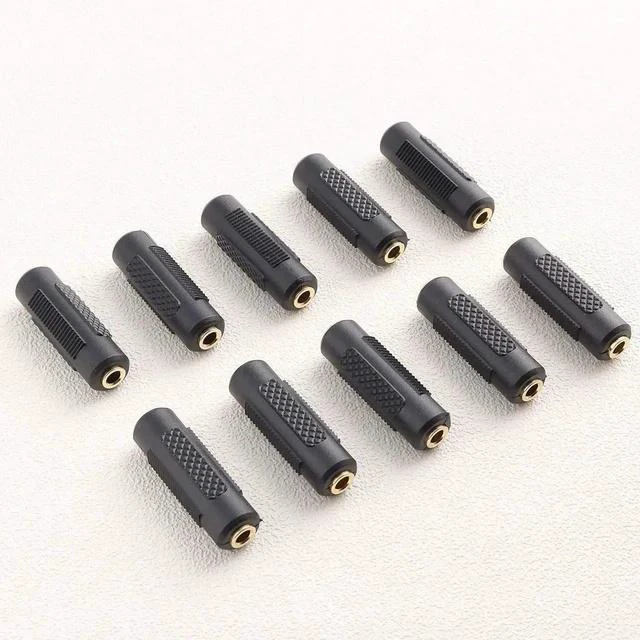 Alt view image 5 of 7 - 3.5mm Stereo Jack to 3.5mm Stereo Jack Adapter Connectors Stereo Coupler Female to Female Gold Plated (Pack of 10)