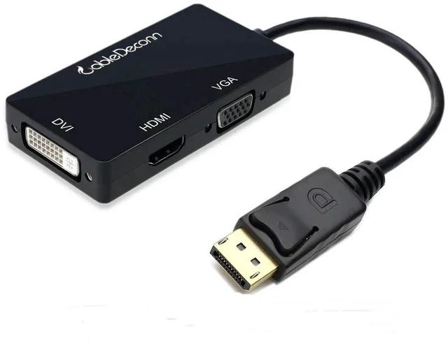 Main image of Multi-Function Displayport Dp to HDMI/DVI/VGA Male to Female 3-in-1 Adapter Converter Cable