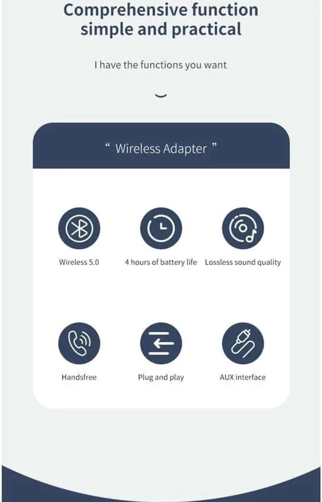 Alt view image 4 of 7 - Bluetooth 5.0 Receiver 3.5mm AUX Jack Audio Wireless Adapter for Car PC Headphones Bluetooth 5.0 Receptor