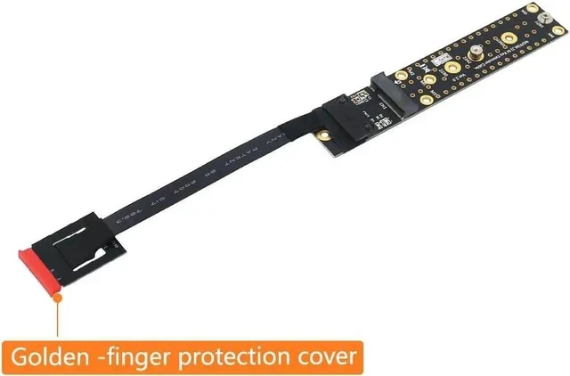 Alt view image 3 of 6 - Add On Card NGFF M.2 Key AE Male To Key M Female Board Adapter with Cable M2 KEY AE to NVME for 2230 2242 2260 2280 M.2 NVME SSD