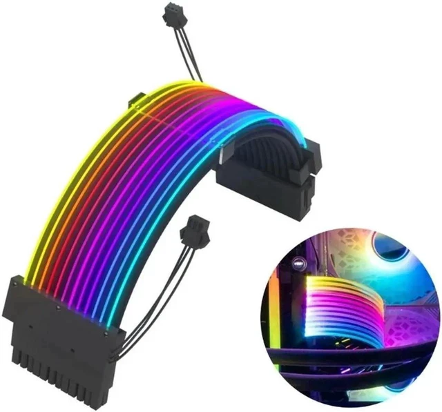 Alt view image 2 of 4 - ruth's sister 24P PVC ARGB Extension Cable for DIY PC Enthusiasts Strimer Extension Cable