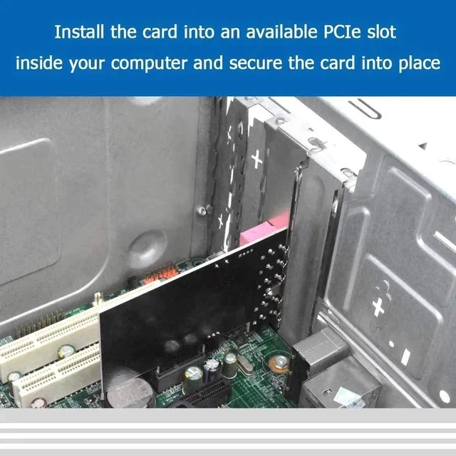 Alt view image 2 of 7 - 5.1 Internal PCIe Sound Card for PC Windows 8 7 with Low Profile Bracket, 3D Stereo PCI-e Audio Card, CMI8738 Chip 32/64 Bit Sound Card PCI Express Adapter