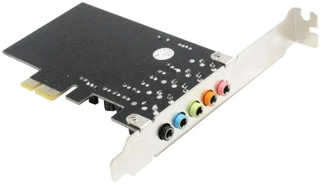 Alt view image 3 of 7 - 5.1 Internal PCIe Sound Card for PC Windows 8 7 with Low Profile Bracket, 3D Stereo PCI-e Audio Card, CMI8738 Chip 32/64 Bit Sound Card PCI Express Adapter