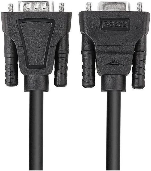 Alt view image 3 of 7 - DB9 RS232 Serial Cable Male to Female Extension Null Modem Cord Cross TXRX line for Data Communication 6 Feet Black