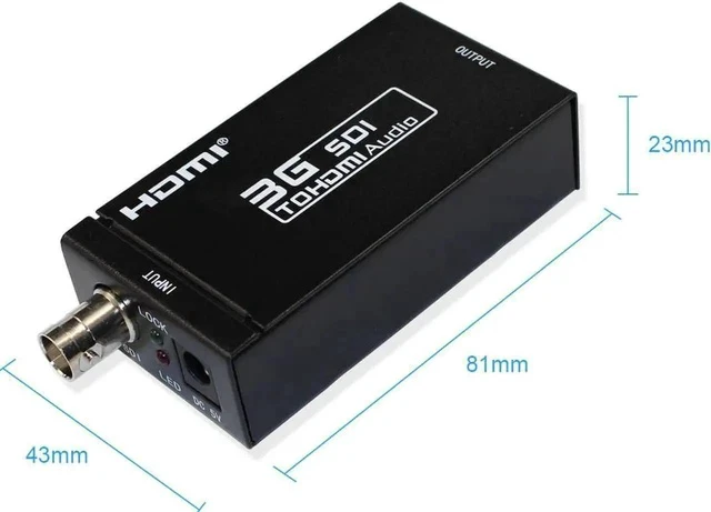 Alt view image 3 of 6 - SDI to HDMI Converter Adapter Mini 3G HD Sdi Hdmi Adapter for SD-SDI, HD-SDI and 3G-SDI Signals