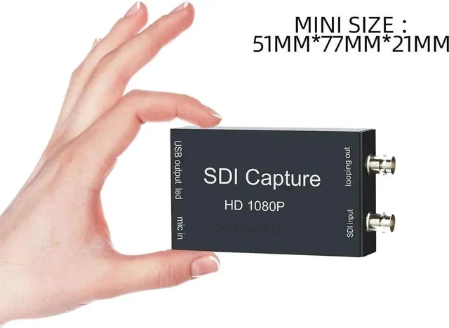 Alt view image 3 of 7 - SDI to USB Capture Card Video Converter Adapter 1080P SDI Input to USB 3.0 Output for Live Streaming Mini Converter SDI-Compatible Video and Audio to ComputersPlug and Play