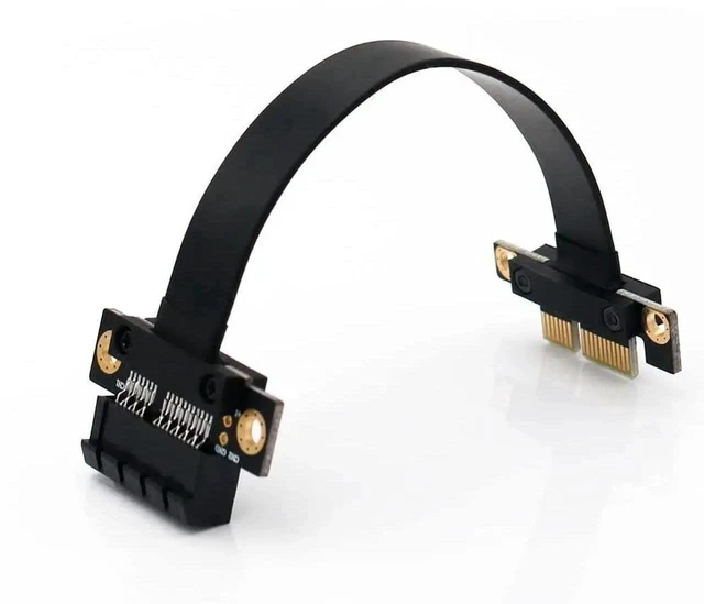 Alt view image 2 of 7 - PCI-e PCI Express 36Pin 1X Extender Extension Cable with Gold-Plated Connector
