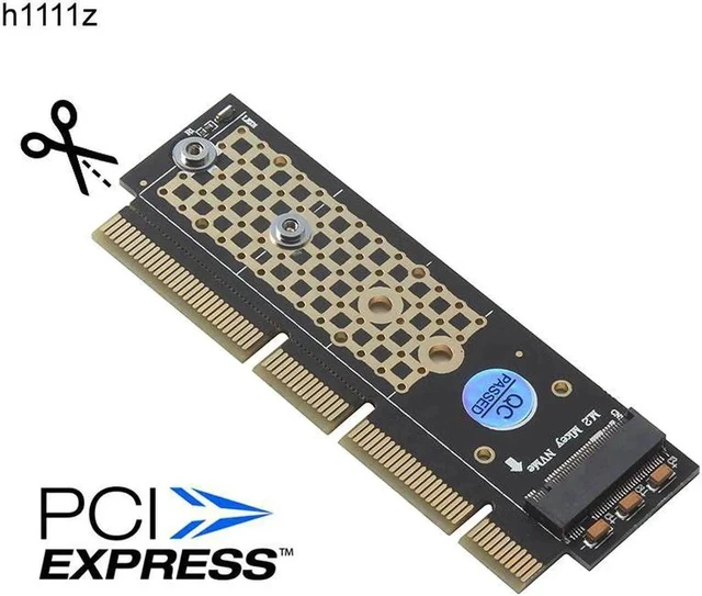 Alt view image 2 of 3 - PCI-E NGFF M.2 NVMe SSD to PCI-E 3.0 16x M Key Port Adapter HDD Extender Expansion Card Connector Converter Board Riser Card