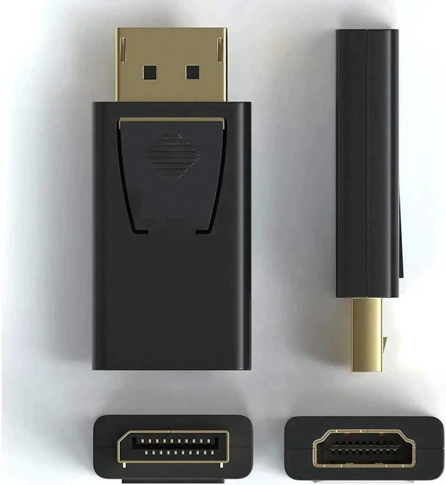 Alt view image 5 of 7 - DisplayPort to HDMI Adapter | Gold-Plated DP 1.2 3D Full HD 1080p HDCP True Color Converter Compatible with HP