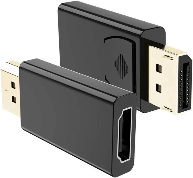Alt view image 7 of 7 - DisplayPort to HDMI Adapter | Gold-Plated DP 1.2 3D Full HD 1080p HDCP True Color Converter Compatible with HP