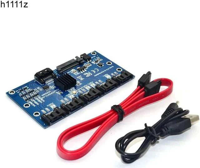 Main image of 1 to 5 SATA3.0 Port Multiplier Card Adapter SATA3.0 6Gbps SSD HDD Covnerter Riser Card for Motherboard Support PM Expansion Card