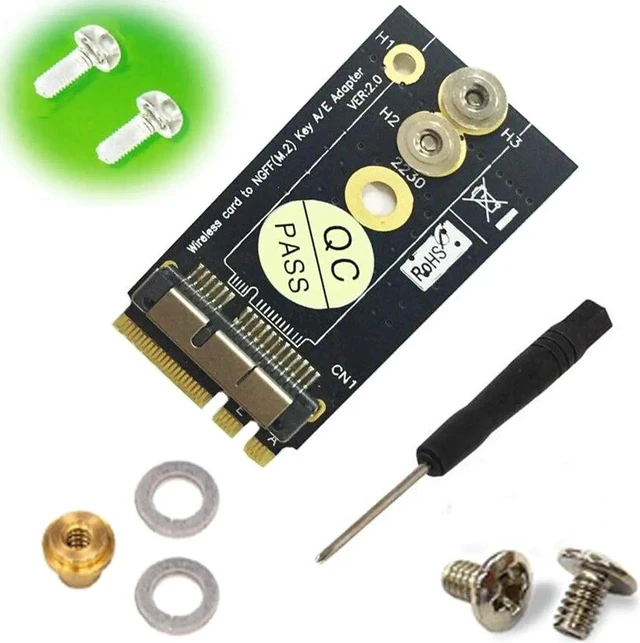 Alt view image 5 of 5 - WiFi Adapter BCM94360CS2 BCM943224PCIEBT2 12+6Pin Wireless Card to NGFF Key A/E M2 WiFi Cards Wi Fi Adapter Network Card For Mac