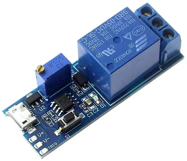 Alt view image 4 of 6 - 2pcs DC 5V Trigger Time Delay Switch Relay Module Adjustable Time Delay Control Swtich Trigger Delay Conduction Relay Switch Module Wide Voltage Delay Relay DC 5V-30V Micro USB Power