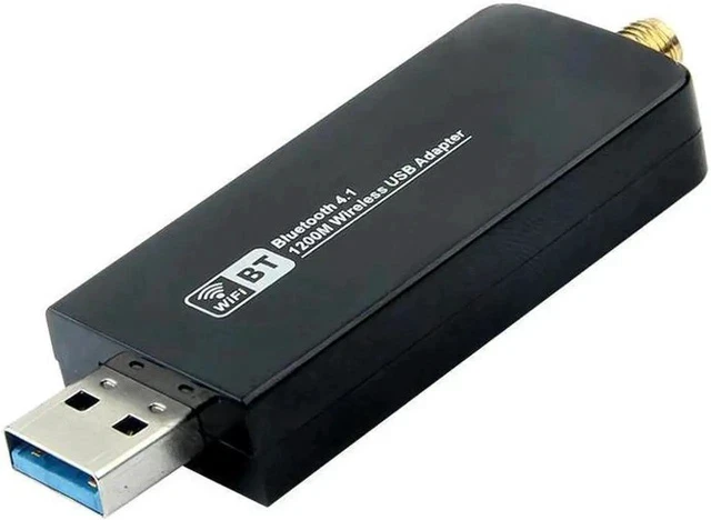 Alt view image 3 of 5 - 2IN1 Dual Band 1200Mbps Bluetooth 4.1 Wireless USB 3.0 Wifi Adapter 2.4G/5Ghz Realtek RTL8822BU Network Card Dongle w/Antenna