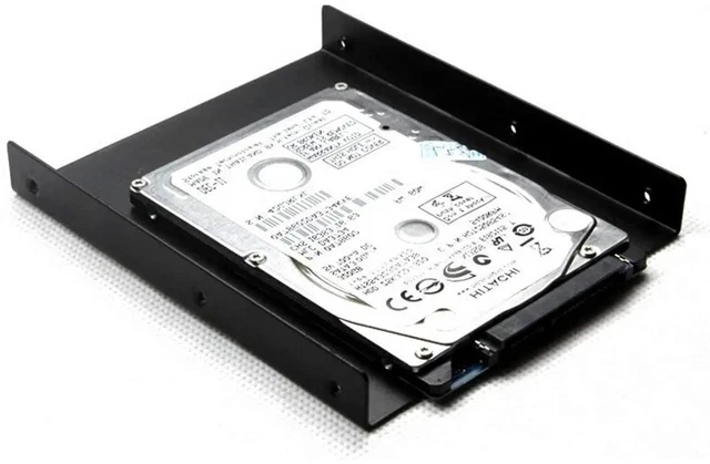 Alt view image 7 of 7 - HDD SSD Mounting Bracket 2.5 to 3.5 Adapter Hard Drive Holder (Single Drive, Pack of 2)