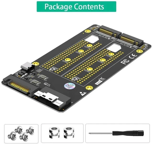 Alt view image 3 of 7 - Dual 2X M.2 NVME SSD to Slimline SFF-8654 8X Adapter (PCIe Bifurcation Motherboard is Required)