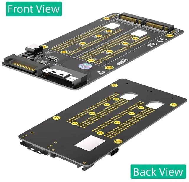 Alt view image 6 of 7 - Dual 2X M.2 NVME SSD to Slimline SFF-8654 8X Adapter (PCIe Bifurcation Motherboard is Required)