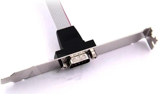 Alt view image 2 of 2 - 1pcs for Motherboard 9 Pin RS232 DB9 Pin Com Port Ribbon Serial Cable Connector Bracket Female