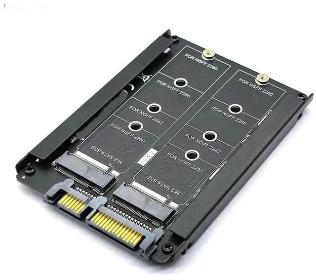 Main image of FOR Metal Case Dual B+M Key M.2 NGFF SSD To 2.5 SATA 6Gb Adapter Card With Enclosure Socket M2 NGFF to SATA Adapter M.2 SATA Adapter