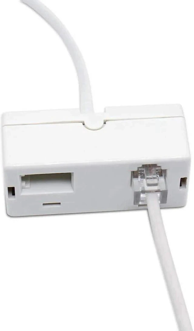 Alt view image 3 of 5 - 2 PACK RJ45 to BT RJ11 Secondary Telephone Splitter 2 Way Female to Male Adapter Converter Line Cables Telephone Plug Socket Connector Ethernet For Landline