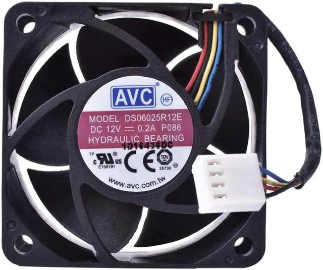 Alt view image 2 of 5 - DS06025R12E 60mm fan 6025 60x60x25mm 12V 0.20A Four-wire PWM ultra-quiet cooling fan