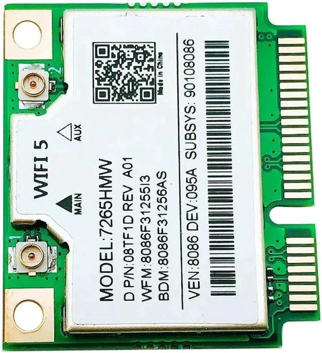 Alt view image 3 of 6 - 1167Mbps 7265HMW MINI PCIE Wifi Card Dual Band 2.4G + 5G Wifi Wireless Mini PCI-E Network Card Bluetooth V4.0 Supports WIN7/8/10
