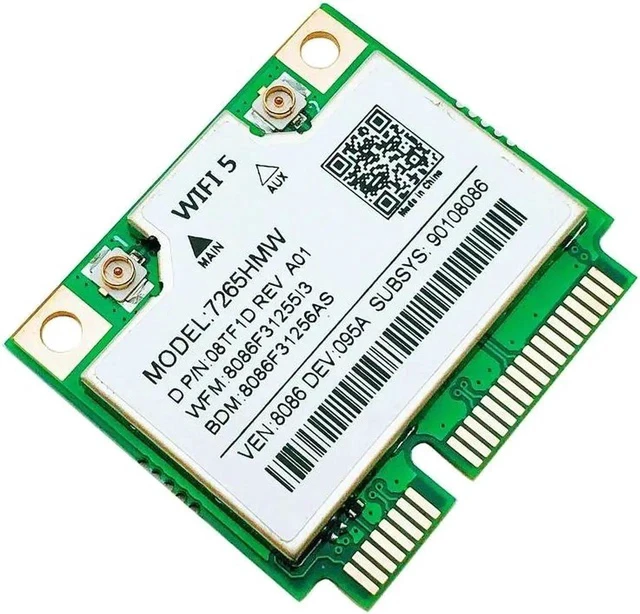 Alt view image 4 of 6 - 1167Mbps 7265HMW MINI PCIE Wifi Card Dual Band 2.4G + 5G Wifi Wireless Mini PCI-E Network Card Bluetooth V4.0 Supports WIN7/8/10