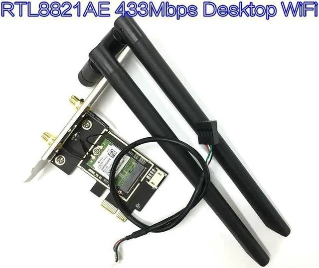 Main image of Dual-band 2.4 + 5GHz 433M Bluetooth V4.0 PCI-E 1X Wifi WLAN 802.11ac wireless combination card for desktop RTL8821AE AW-CB161H
