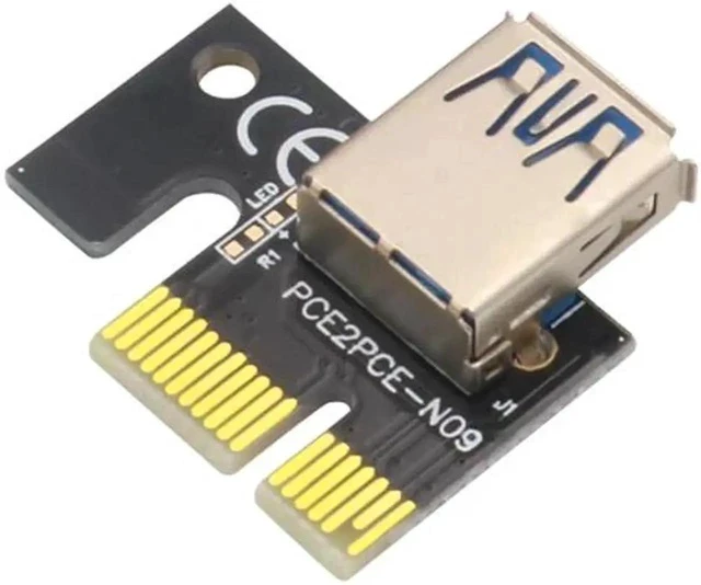 Alt view image 2 of 6 - VER 12X/010 Riser PCI Express X16 Temperature 6Pin Power Cabo Riser USB Cable PCIE Riser For Video Card GPU Bitcoin Miner Mining