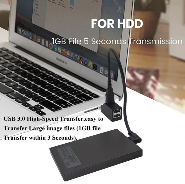 Alt view image 7 of 7 - 3-Port USB- A 3.0 Hub USB 3.0 A Male to 1 USB-3.0-A and 2 USB2.0 A Female Ports Splitter Adapter for Laptop, Car, Keyboard, Mobile Hard Disk, U Disk, Camera, Mouse, etc(2 Pack/Black)
