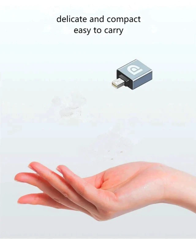 Alt view image 2 of 7 - Mini Displayport to Displayport Adapter Converter 8K@60Hz Mini DP Male to DP 1.4 Female Adapter DP to Mini DP Extender for Laptop PC TV Monitor