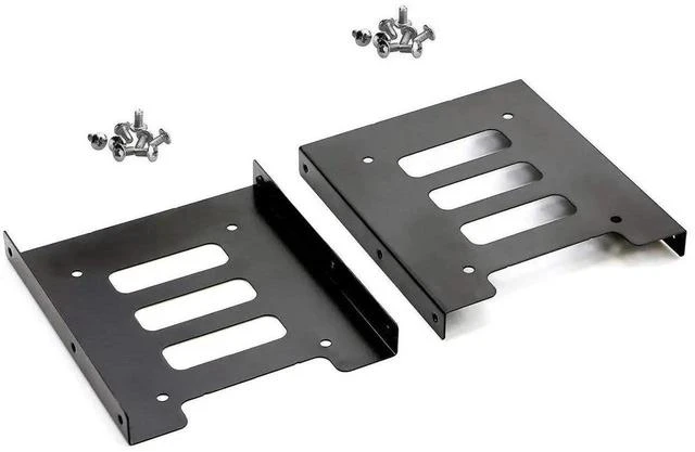 Main image of HDD SSD Mounting Bracket 2.5 to 3.5 Adapter Hard Drive Holder (Single Drive, Pack of 2)