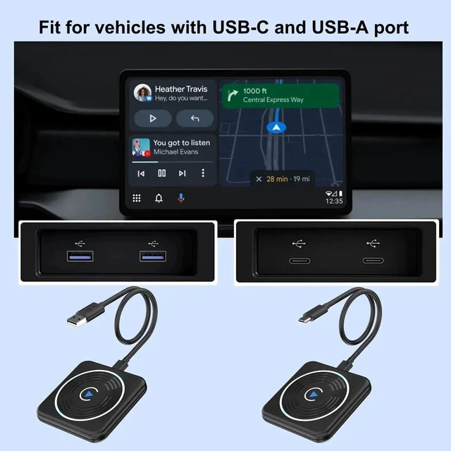 Alt view image 6 of 7 - CarPlay Wireless Adapter, Wireless CarPlay Adapter for iPhone Converts Wired to Wireless CarPlay Dongle, Plug & Play Fit for Factory OEM Wired Apple CarPlay Cars from 2016 & iPhone iOS 10+