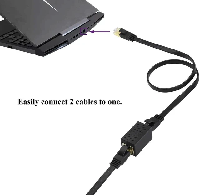 Alt view image 5 of 7 - RJ45 Cat6 Adapter Ethernet Cable Extender Cat6 Female to Female Inline Network Cable Coupler Cat6 Cat5 Cat5e Ethernet Coupler Adapter (Black-10Pack)