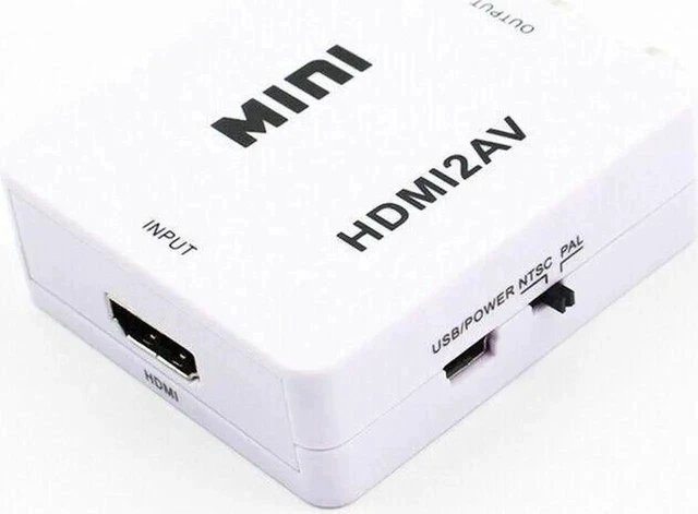 Alt view image 3 of 3 - HDMI To RCA AV Adapter Converter Cable CVBS 3RCA 1080P Composite Audio Video