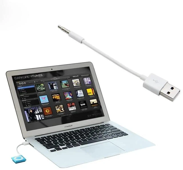 Alt view image 3 of 7 - 2pcs/lot USB Type A Male to Aux 3.5mm Male Cable Audio Plug Connector Headphone Cables Compatible with Shuffle 3rd, 4th, 5th, 6th and 7th Generation