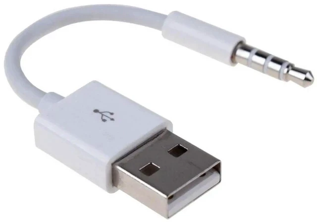 Alt view image 6 of 7 - 2pcs/lot USB Type A Male to Aux 3.5mm Male Cable Audio Plug Connector Headphone Cables Compatible with Shuffle 3rd, 4th, 5th, 6th and 7th Generation
